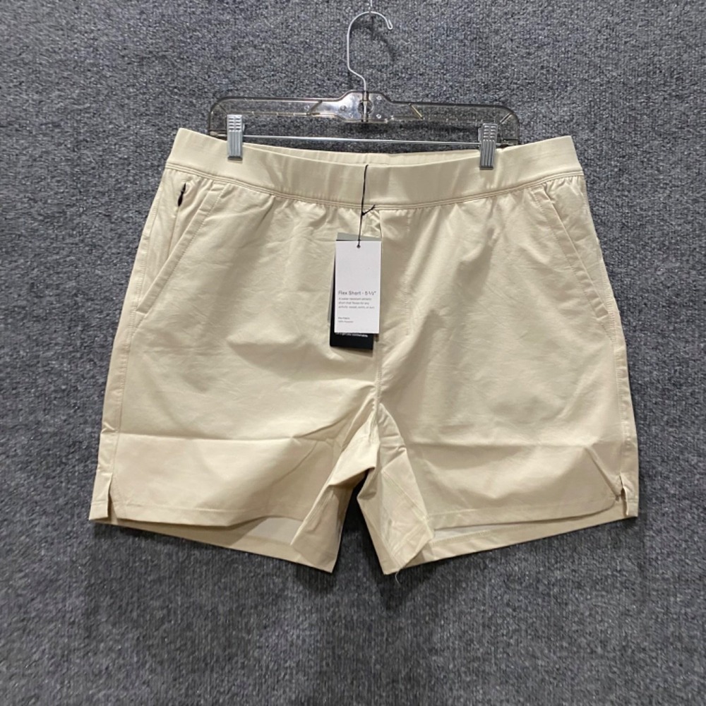Public Rec Flex Short 5.5 Sand Beige Men's 38 Water Resistant Athletic 1582
